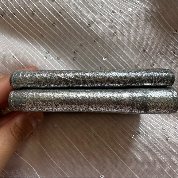 EUC Balenciaga Silver Leather Bifold Wallet Made in Italy - Picture 10 of 10